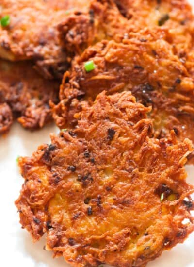 crispy potato pancakes in German style.