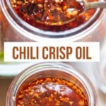 chili oil crisp in a jar.