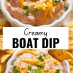 rotel ranch dip in a bowl served with nachos.