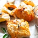 puff pastry stuffed with onion and egg.
